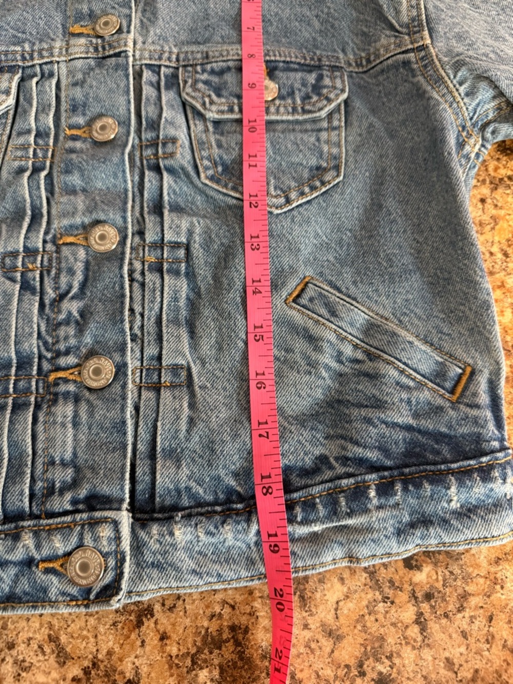Old Navy Light Blue Washed Cropped Denim Jean Jacket XS Y2K 90s Fall Spring - Picture 3 of 4
